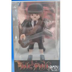 Caja expositora de PVC Angus Young Playmobil custom