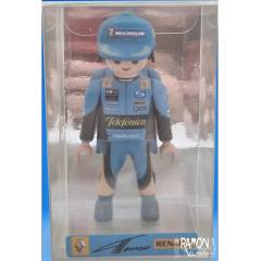 Caja expositora de PVC Fernando Alonso Renault 2006 Playmobil custom