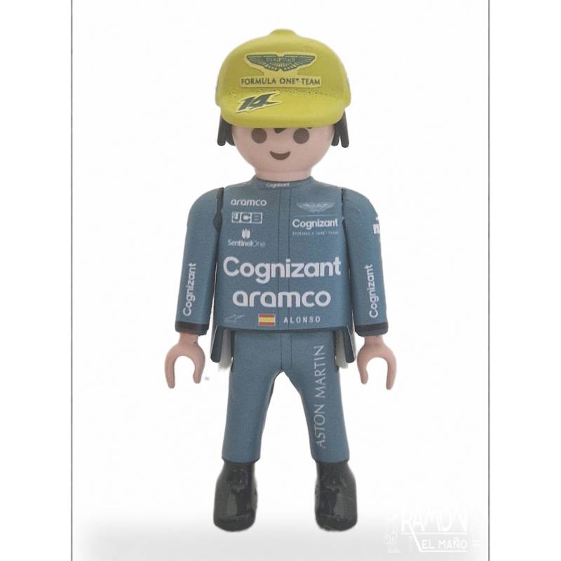 Playmobil custom Fernando Alonso Aston Martin 2023 - Ramón El Maño
